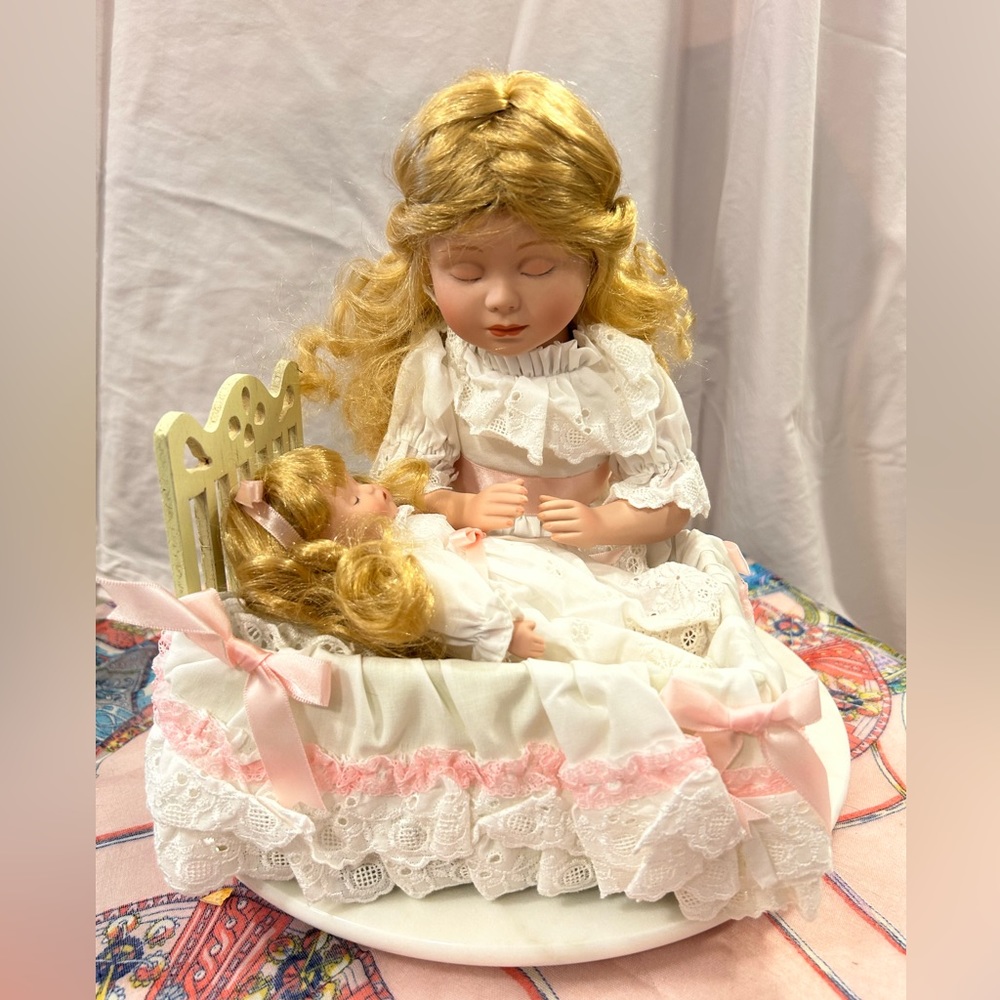 Porcelain Doll-Faith by Judy Berens Moments Treasured in prayer with baby 1991